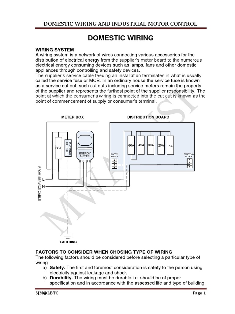 Domestic Wiring and Industrial Motor Control PDF | PDF | Electrical