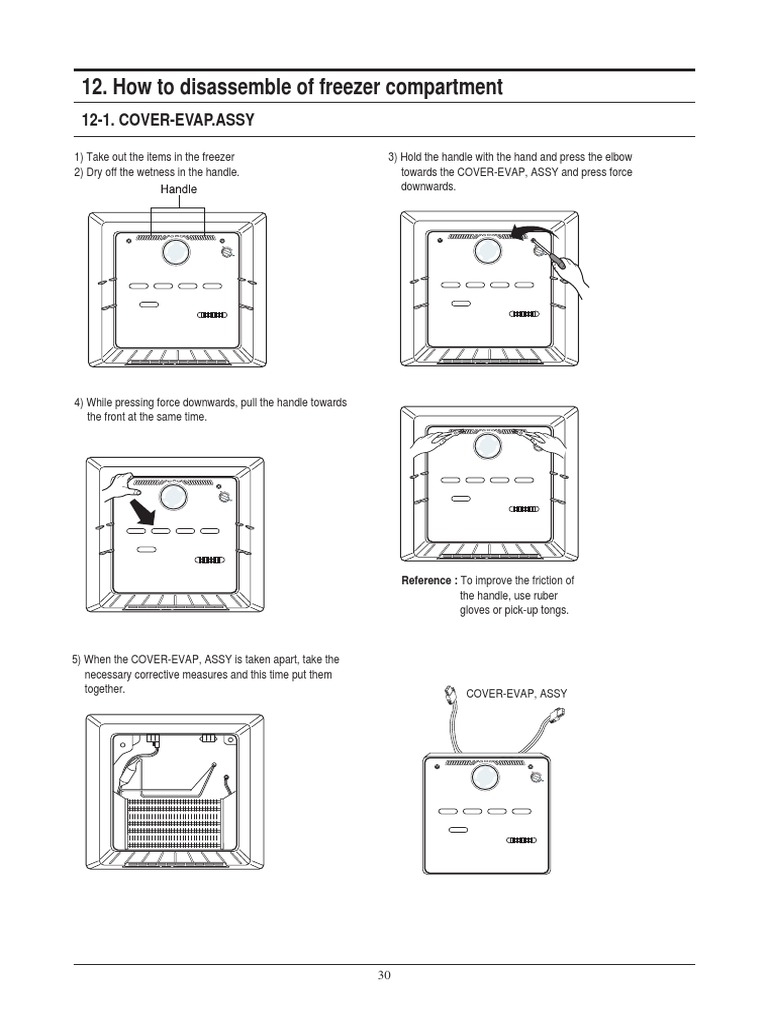 How To Disassemble The Freezer Compartment | PDF