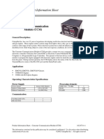 Product Information Sheet: Customer Communication Module (CCM)