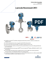 Ficha de Dados Do Produto Rosemount 2051 Transmissor de Pressão PT 89044 PDF