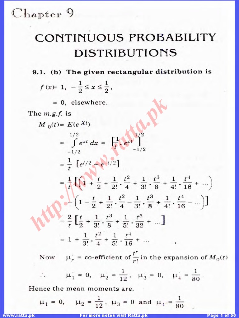 Continuous Probability Distribution