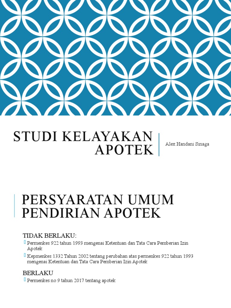 Studi Kelayakan Apotek Pdf