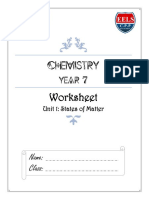 Worksheet - States of Matter PDF