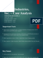 Moller Industries, Inc. - Case Analysis: Submitted by Group 10 (B2B - 1)