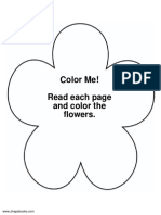 Color the Flowers Book with Pages to Color Red, Yellow, Blue, Green, Orange, Purple, Black, White and Brown