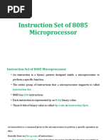 Instruction Set of 8085 Microprocessor