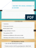 Various Types of Reactors With Special Reference To India & Brief Design Features