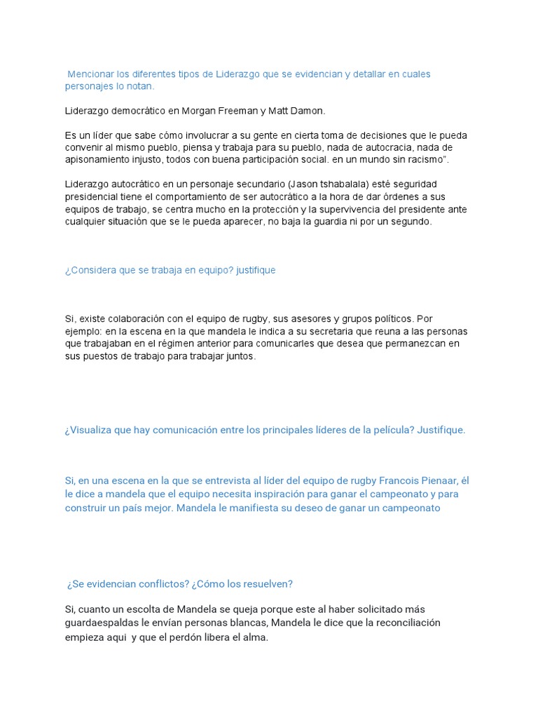 Tipos de Liderazgo en el Cine | PDF | Crecimiento personal y ...