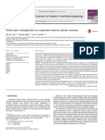 Endoscopic management of congenital anterior glottic stenosis