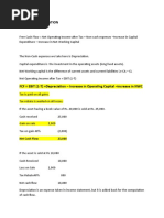 Cash Flow Estimation