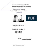 Béton Armé I TEC185: Support Du Cours