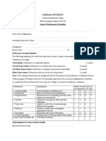 Intern's Performance Evaluation Form - Supervisor