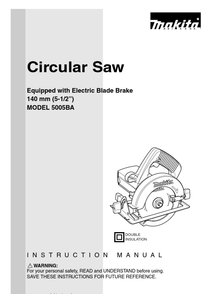 Circular Saw Manual Makita Switch Implied Warranty