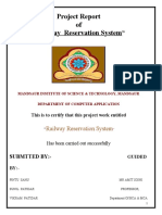 Project Report of Railway Reservation System