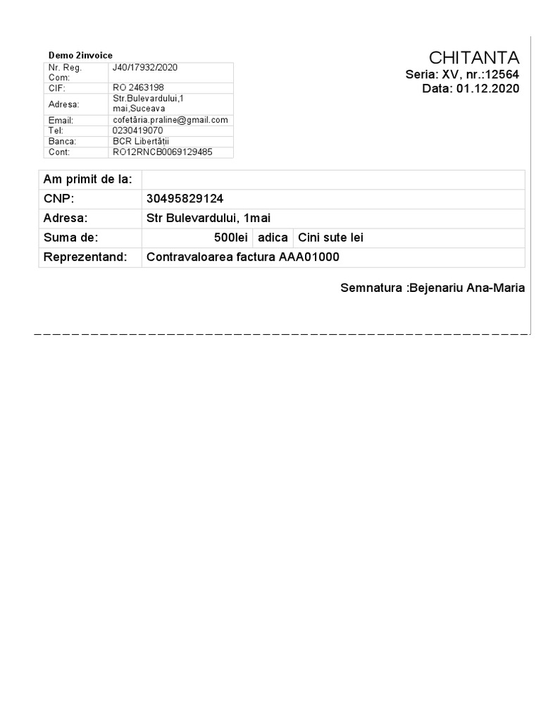 Cash Chitanta | PDF
