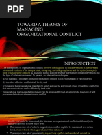 Toward A Theory of Managing Organizational Conflict