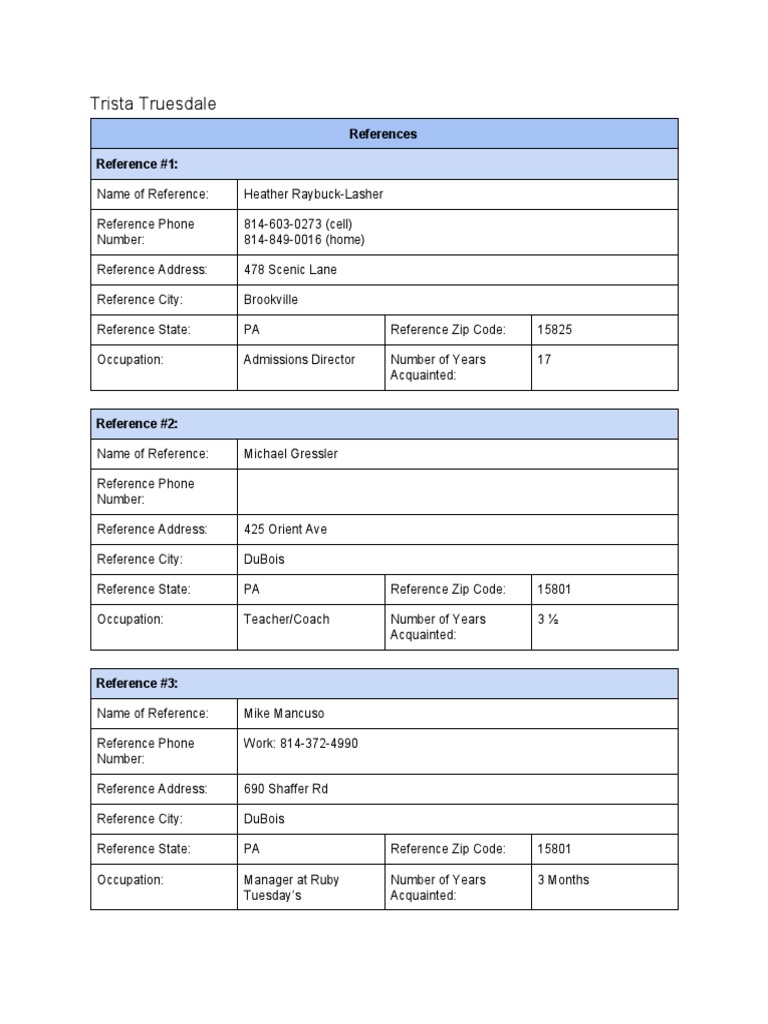 Job References | PDF
