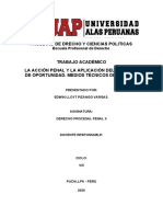 Acción Penal y La Aplicación Del Principio de Oportunidad