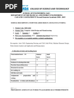 Students Handout For Cad and Cam