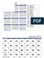 Kalendar Rabotno Vreme 2012