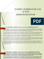 Régimen Jurídico de Los Actos Administrativos