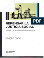 Dubet, F. (2011); Repensar la justicia social