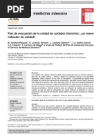 evacuacion de unidad decuidado intensivos