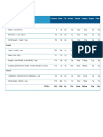 Nutrition Menu