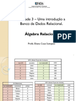 Unidade3 Bdrelacional AlgebraRelacional