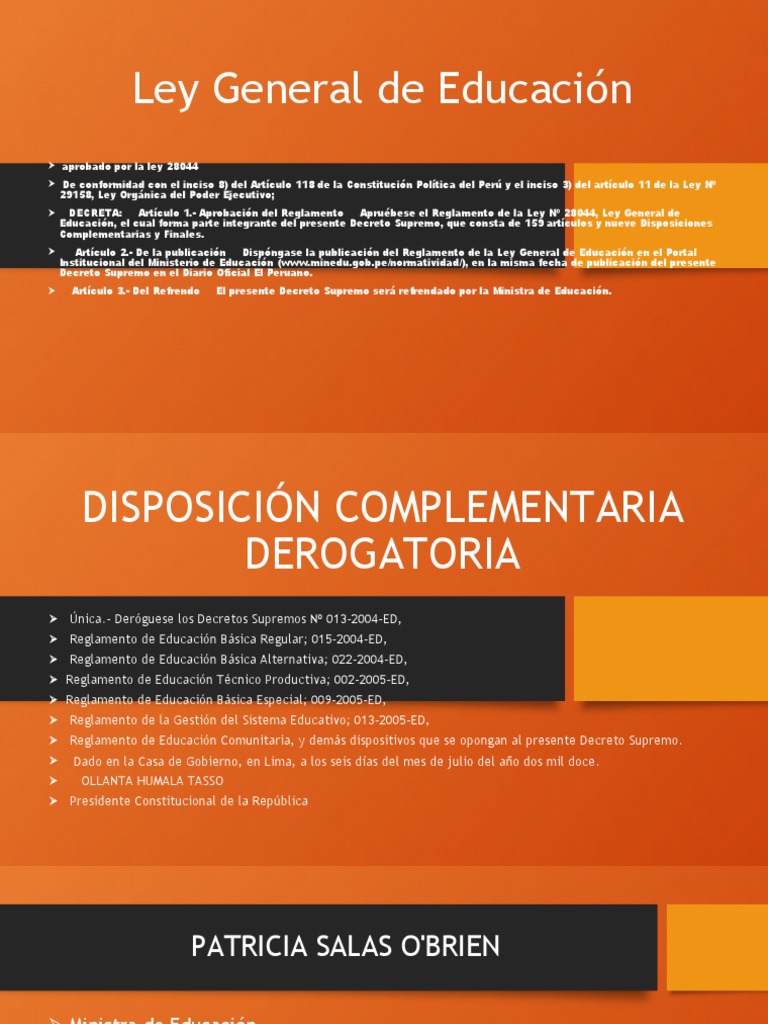 Ley General de Educación N° 28044 | PDF | Educación primaria | Perú