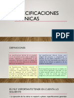 Especificaciones Técnicas