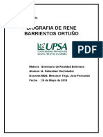 Biografia de Rene Barrientos Ortuño