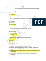 HRM-203 MCQ Practice With ANS KEY