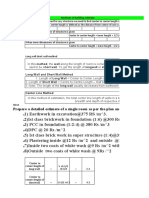 Estimation ESTIMATE OF Single Room