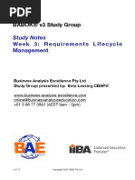 Week 3 Requirements Life Cycle Management Study Notes