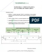 CUBIERTA TRAPEZOIDAL 4 Crestas PLASTICA REFORZADA CON FIBRA DE VIDRIO (PRFV)