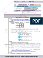 Noviembre - 1er Grado Inglés (2020-2021)