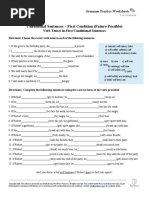 Conditional Sentences - First Condition (Future Possible)