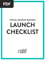 Launch Checklist: Virtual Assistant Business