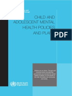 Child mental health policies and plans