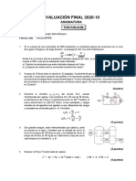 EVALUACIÓN FINAL Cálculo III 13333 30 Julio 2020