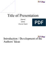 Title of Presentation: (Name) (Date) (Course Topic)