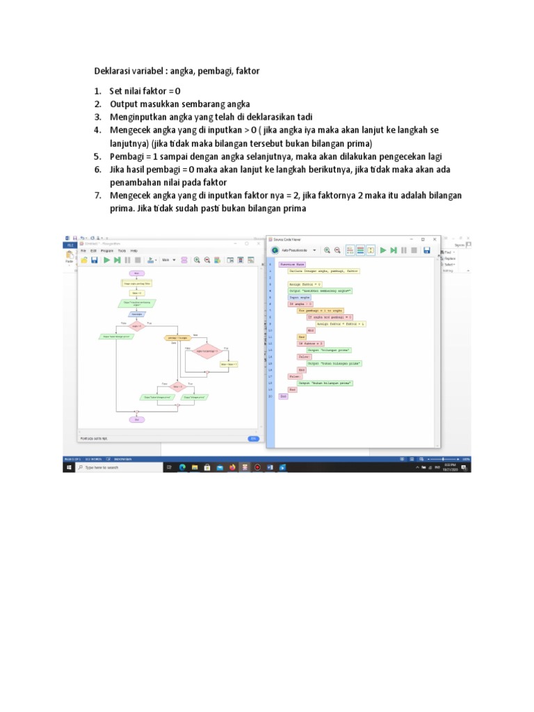Flowchart Penentuan Bilangan Prima | PDF