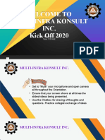 Welcome To Multi-Infra Konsult Inc. Kick Off 2020