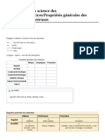 Introduction À La Science Des Matériaux Exercices Propriétés Générales Des Catégories de Matériaux