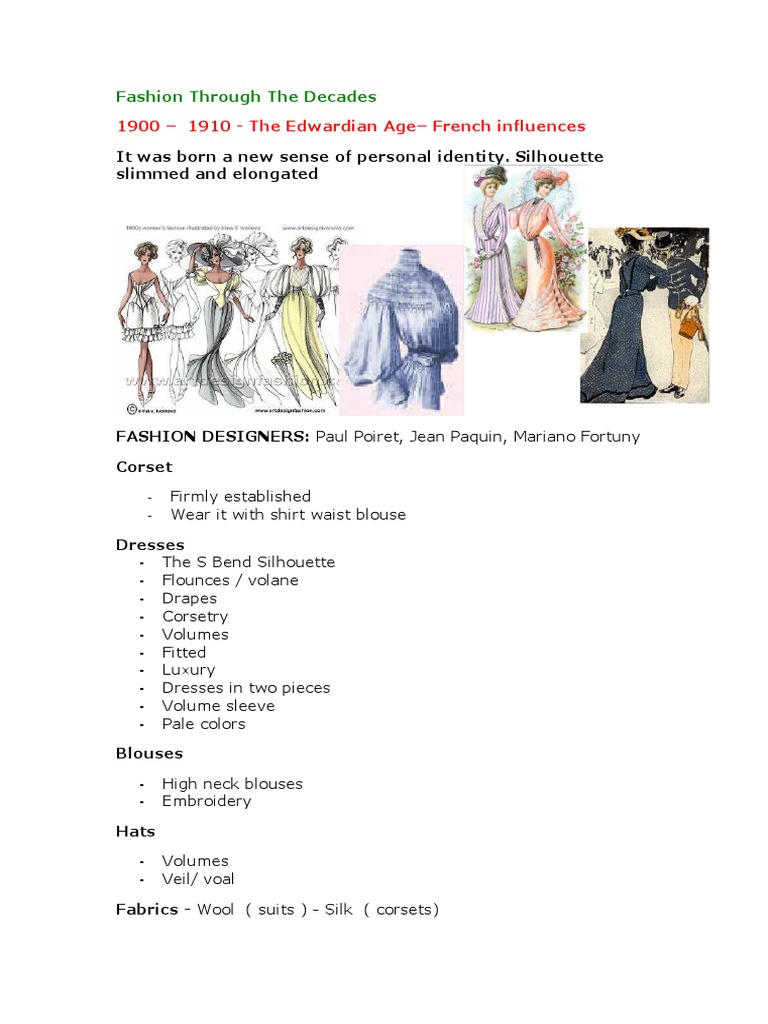 Fashion Evolution Through the Decades | PDF | Dress | Human Appearance