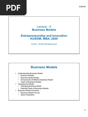 Lecture 5 Business Models