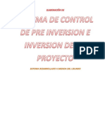 Sistema de Control de Pre Inversion e Inversion de Un Proyecto