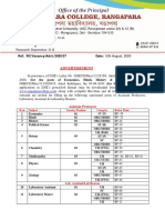 Advertisement: Ref: RC/Vacancy/Advt./2020/27 Date: 12th August, 2020