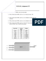 ECE-223 Assignment 5 - VHDL Codes for Full Adder, Decoder, Multiplexer and 3-bit ALU